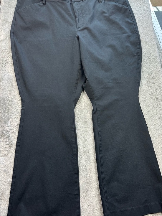 Old Navy Pants - Old Navy Pixie Straight Pants Women’s Size 24 Black Stretch Career Work Trousers